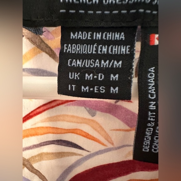 FDJ Colorful Grasses Roll-Up Sleeves Top NWOT - Picture 6 of 7